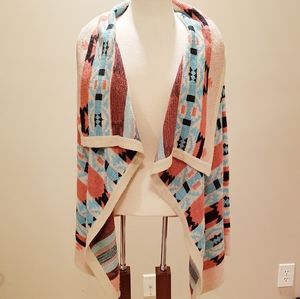 Aztec Print Knit Cardigan